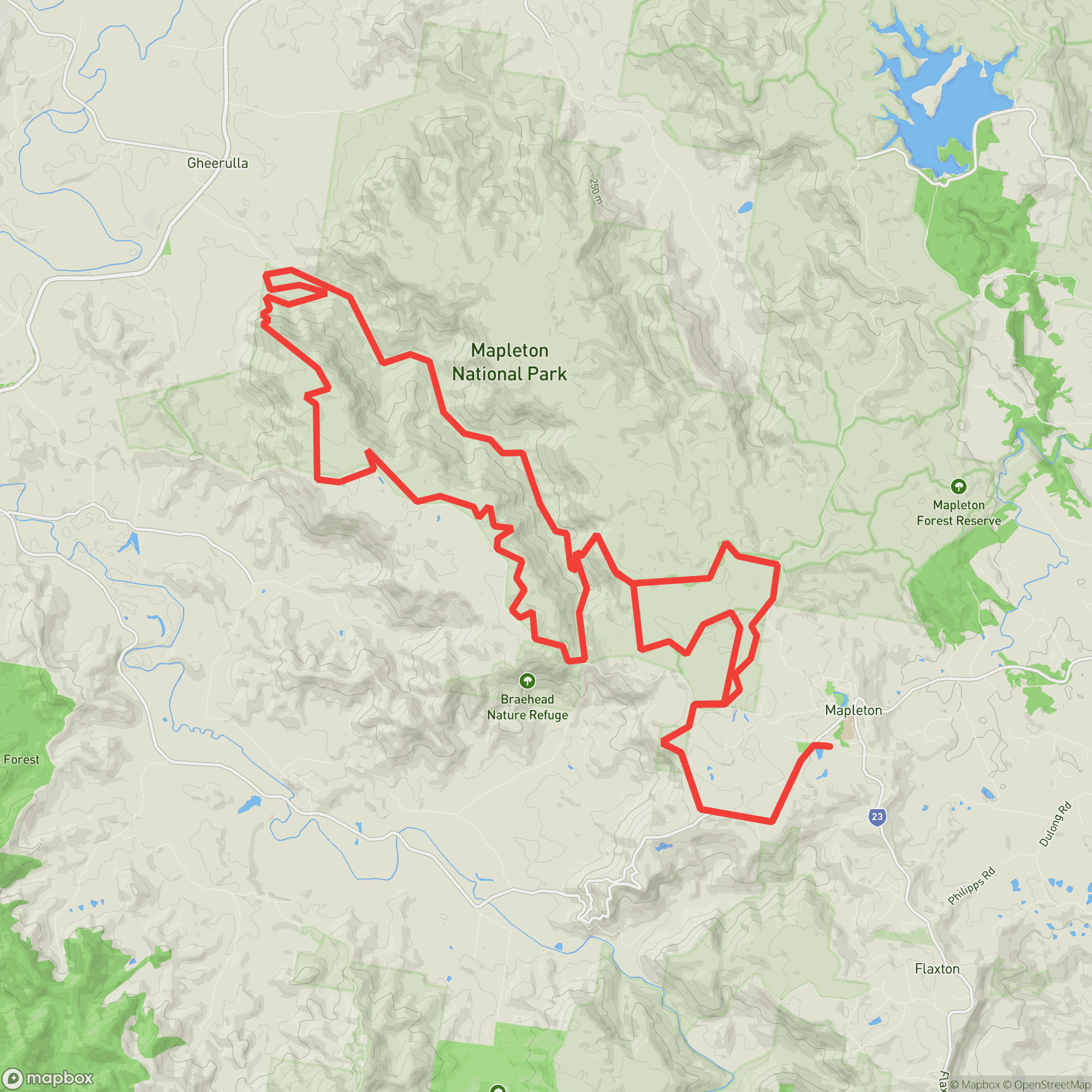 Course map for Blackall100 50km