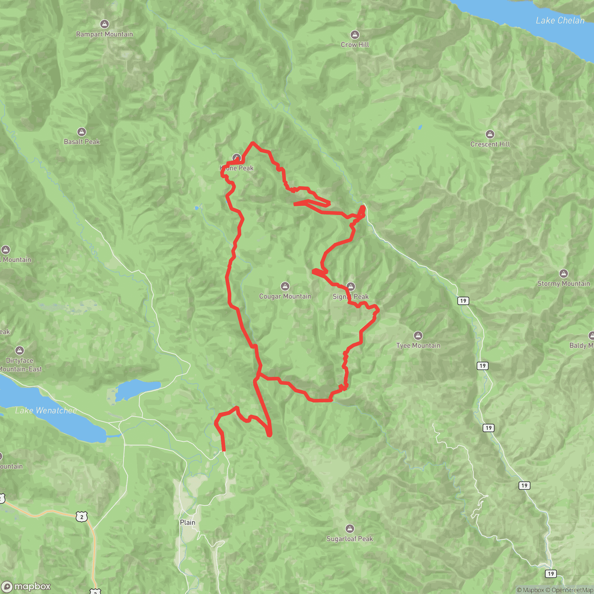 Course map for Plain 100K