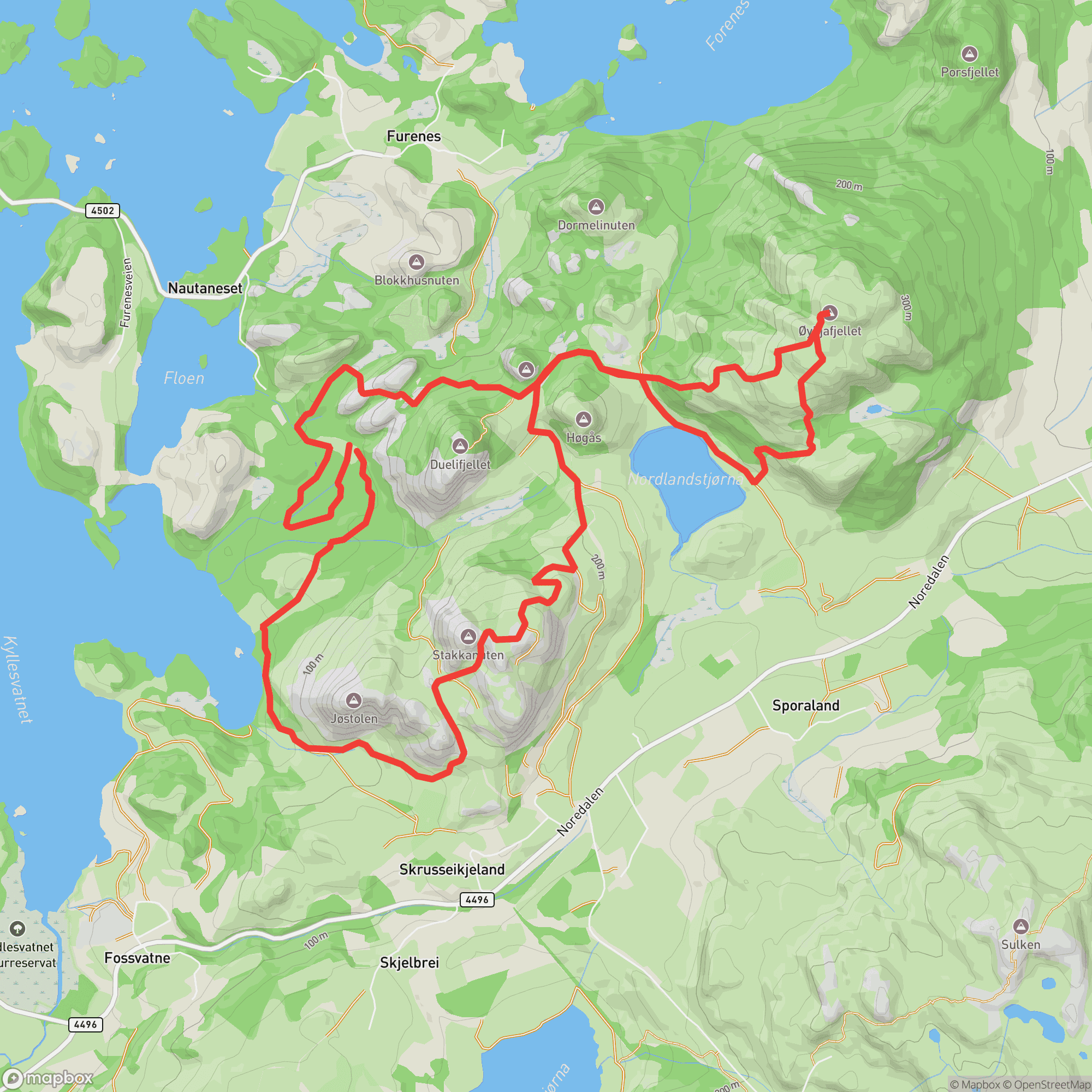 Course map for Sandnes Ultra Trail 10 km