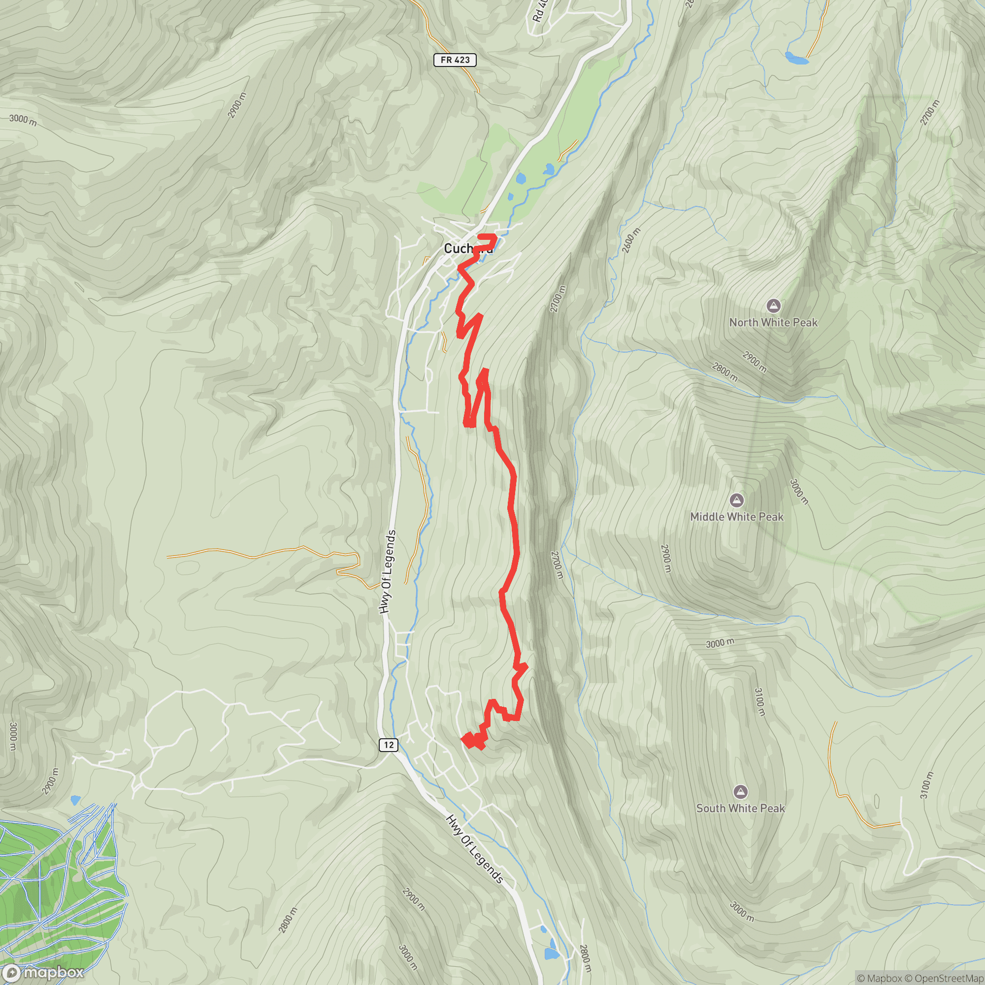 Course map for WILD Wahatoya Runs 8ish Mile